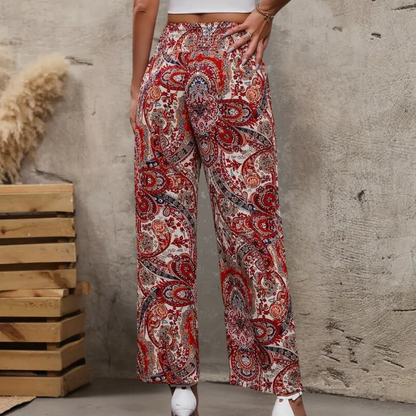 Pantalon large femme - Taille élastiquet fluide