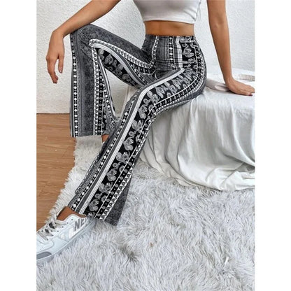 Pantalon Évasé Femme - Style Bohème Vintage