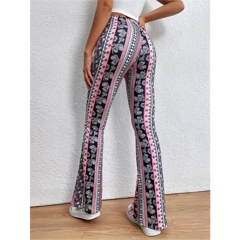 Pantalon Évasé Femme - Style Bohème Vintage