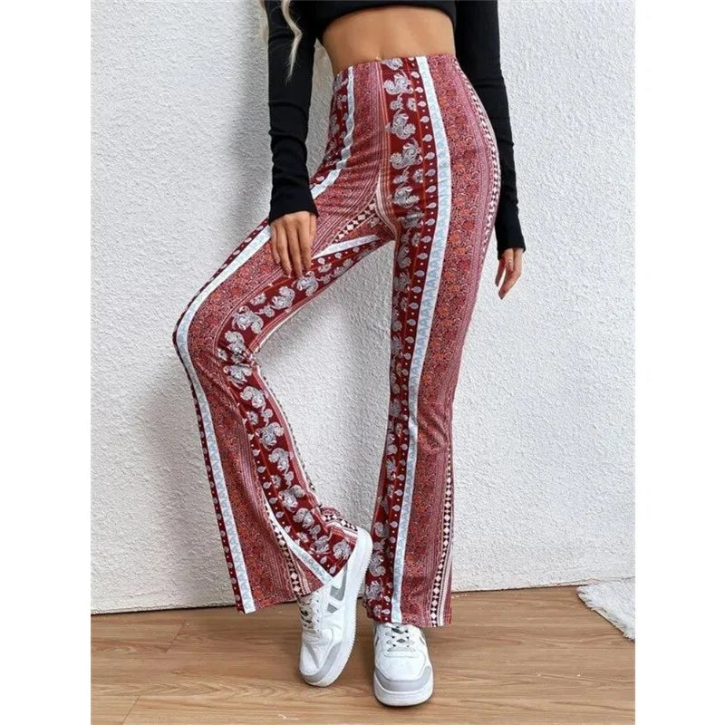 Pantalon Évasé Femme - Style Bohème Vintage