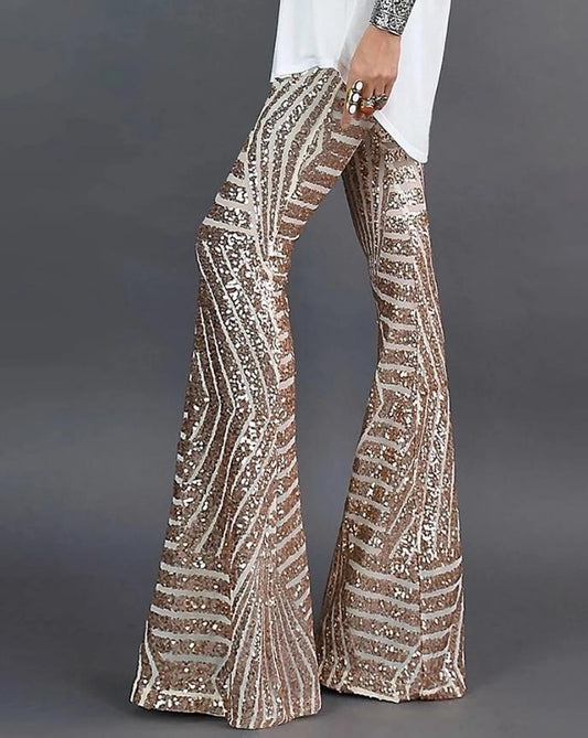 Pantalon Évasé Femme - Taille Haute