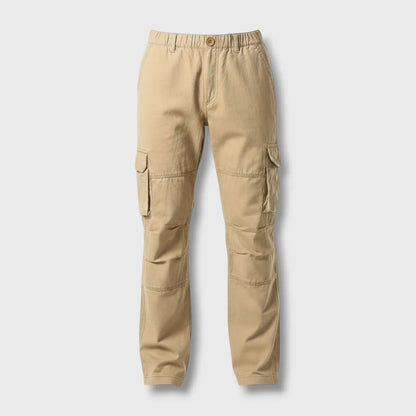 Pantalon Cargo Homme en Coton Coupe Droite, 6 Poches Respirant et Durable pour Randonnée