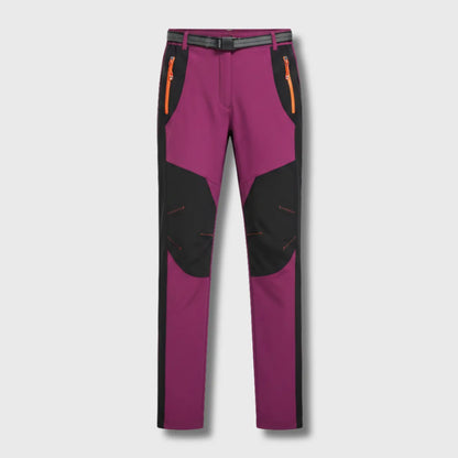 Pantalon de Randonnée Femme Doublé Polaire, Imperméable 10 000 mm et Coupe-Vent pour l'Hiver