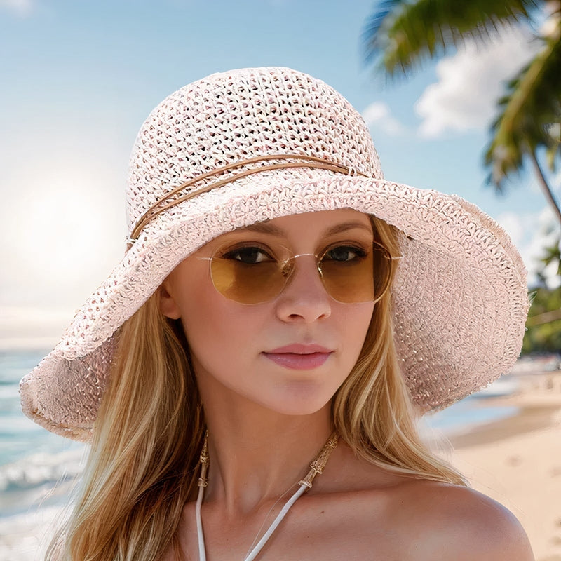 Phoebe Elegant Wide Brim Sun Hat with UV Protection