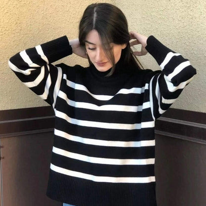 Pull Femme à Rayures Hivernales