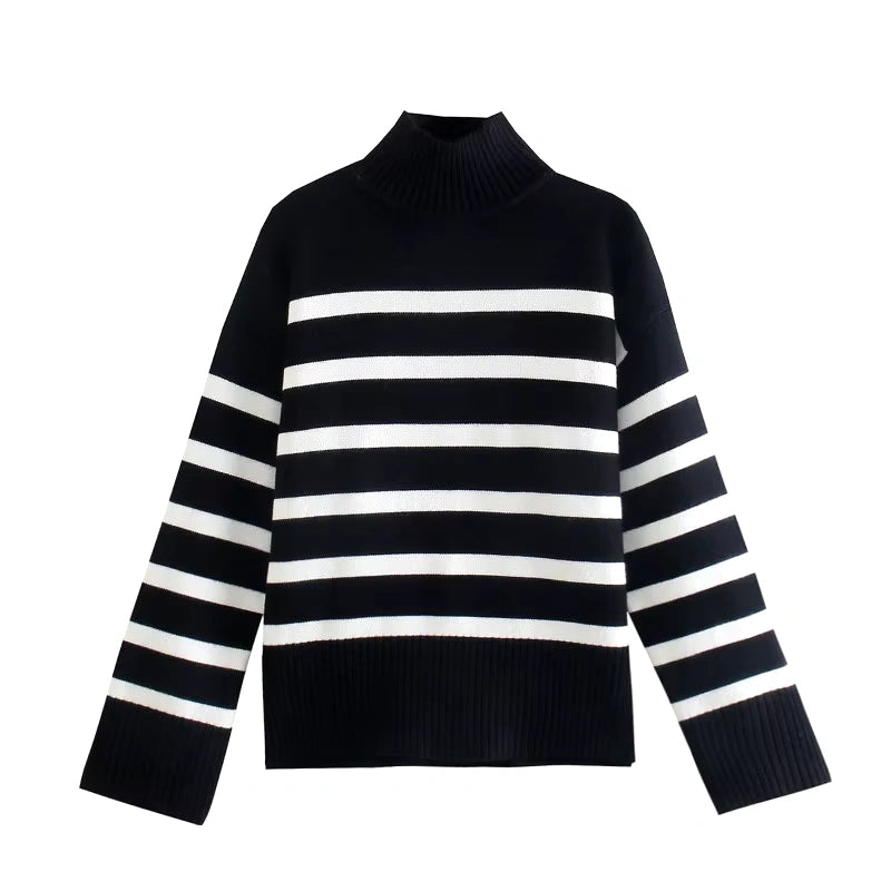 Pull Femme à Rayures Hivernales