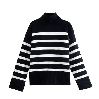 Pull Femme à Rayures Hivernales