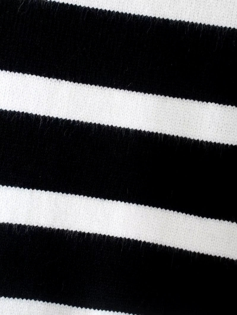 Pull Femme à Rayures Hivernales