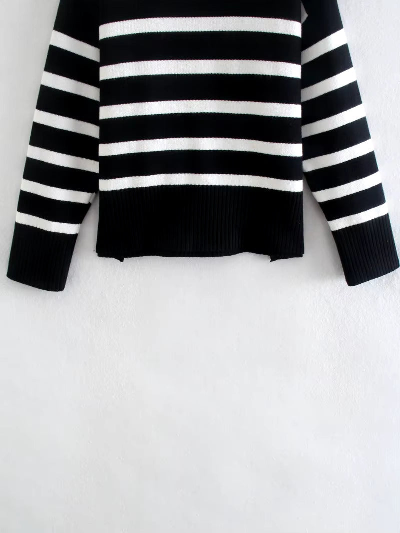 Pull Femme à Rayures Hivernales