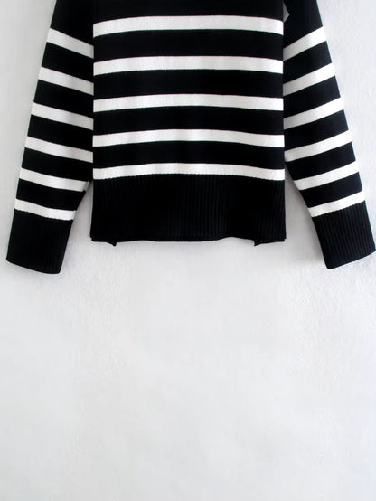 Pull Femme à Rayures Hivernales
