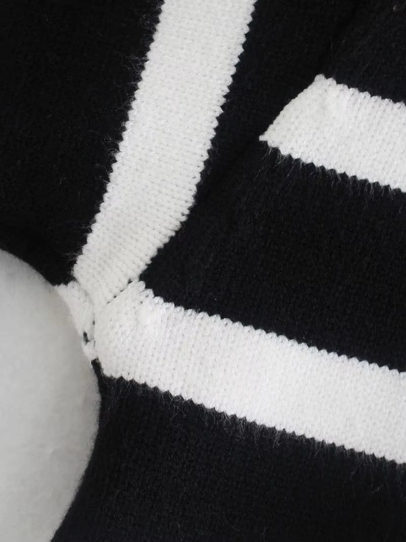 Pull Femme à Rayures Hivernales