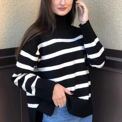 Pull Femme à Rayures Hivernales