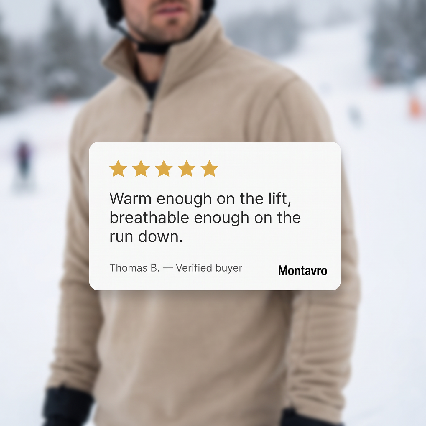 Premium Men's Extra Warm Ski Sweater with Zip
