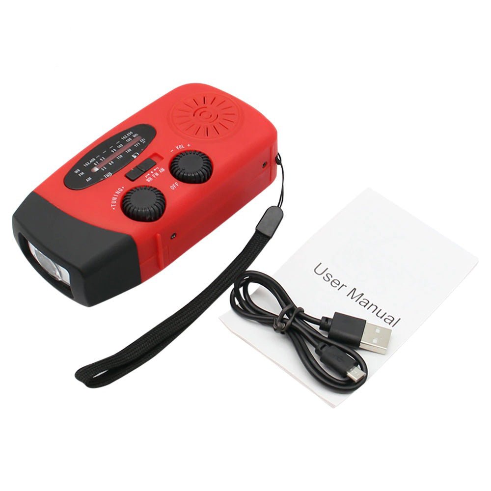 Radio D'Urgence Compacte Avec Lampe LED Et Batterie De Secours