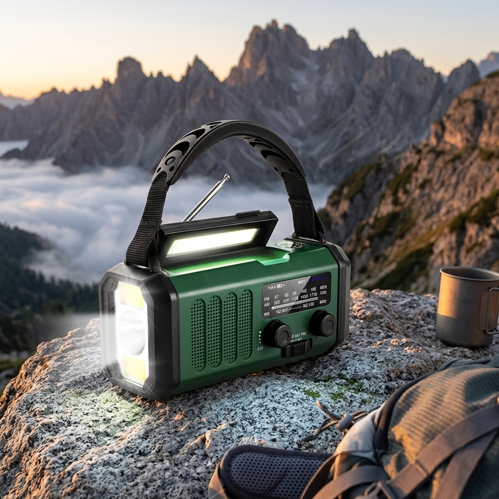 Emergency Radio with Solar Charging and USB