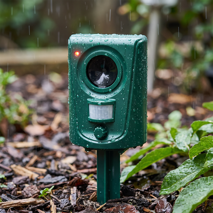 Ultrasonic Cat Repellent with Motion Detector, 10 m Range and IPX4 Rating