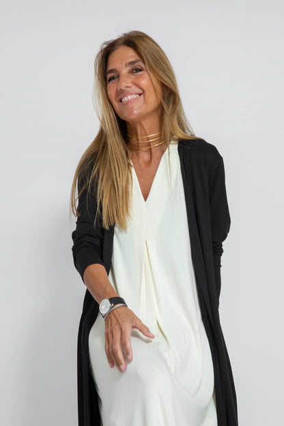 Robe Longue Femme – Sans Manches – Décolleté V