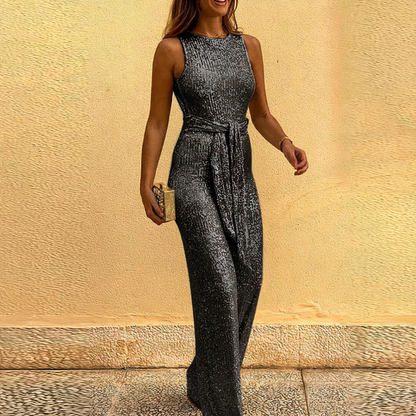 Robe Longue Femme - Sans Manches - Paillettes Brillantes