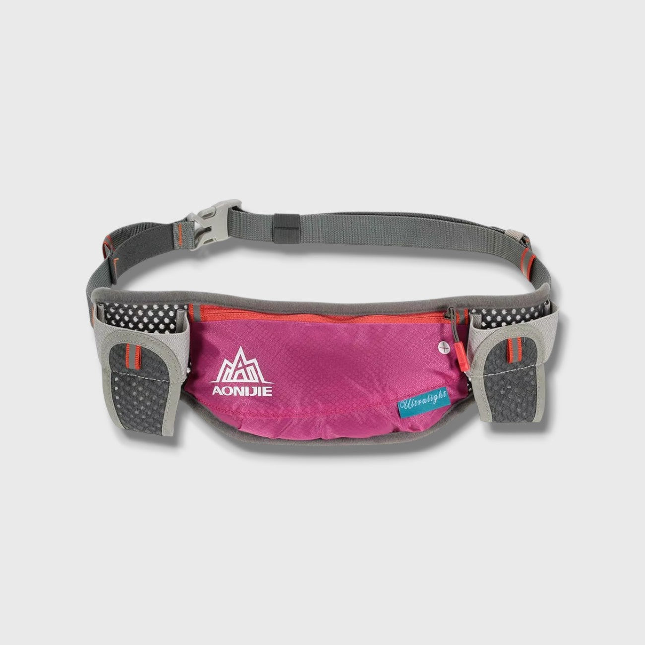 Ceinture de Running avec 2 Porte-Flasques, Sangle Extensible Réglable et Bandes Réfléchissantes
