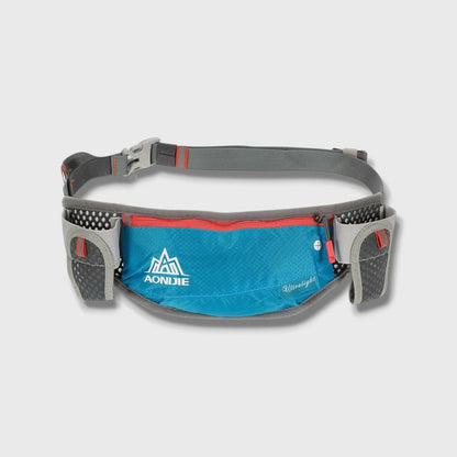 Ceinture de Running avec 2 Porte-Flasques, Sangle Extensible Réglable et Bandes Réfléchissantes