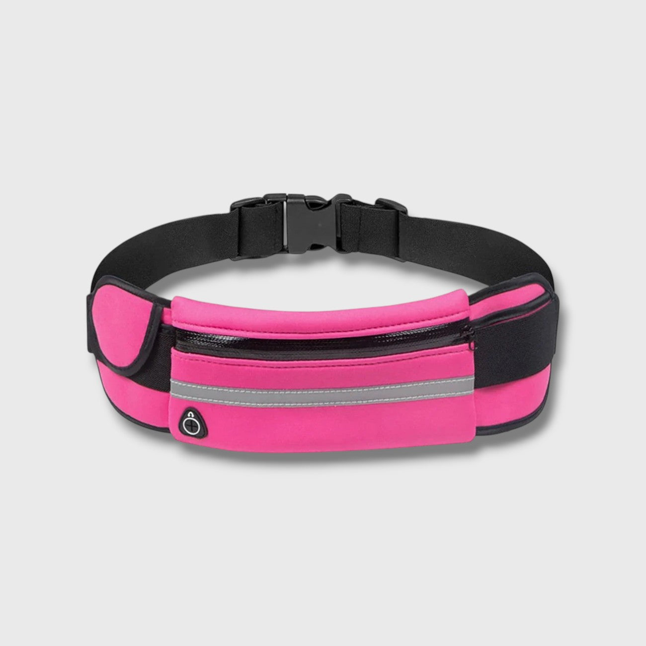 Ceinture de Running Fine et Extensible, Poche Zippée avec Bandes Réfléchissantes, Unisexe