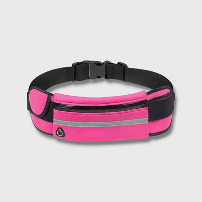 Ceinture de Running Fine et Extensible, Poche Zippée avec Bandes Réfléchissantes, Unisexe