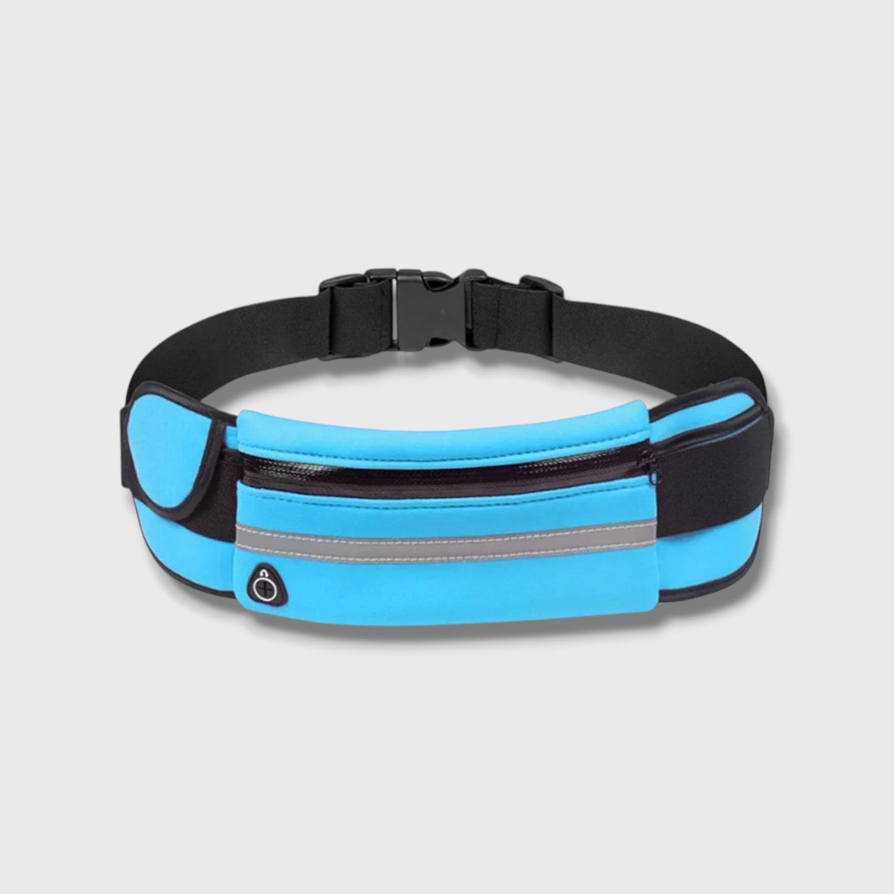 Ceinture de Running Fine et Extensible, Poche Zippée avec Bandes Réfléchissantes, Unisexe
