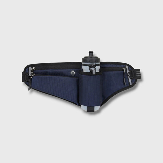 Running Belt with Water Bottle Holder and Zippered Pockets for Running and Hiking