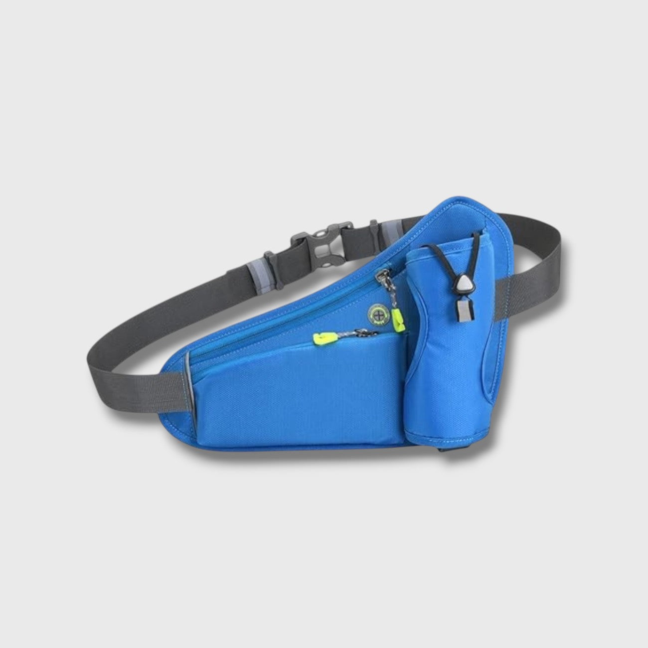 Ceinture de Running avec Porte-Bouteille Intégré, Poche Zippée et Bandes Réfléchissantes