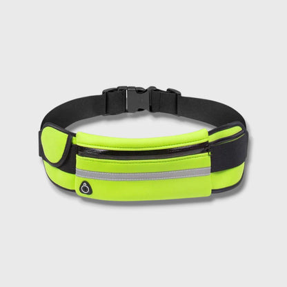 Ceinture de Running Fine et Extensible, Poche Zippée avec Bandes Réfléchissantes, Unisexe