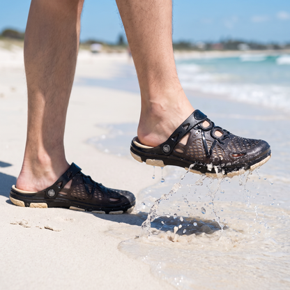 Sabots Outdoor Homme Ajourés et Légers à Enfiler pour Plage et Bord de l'Eau
