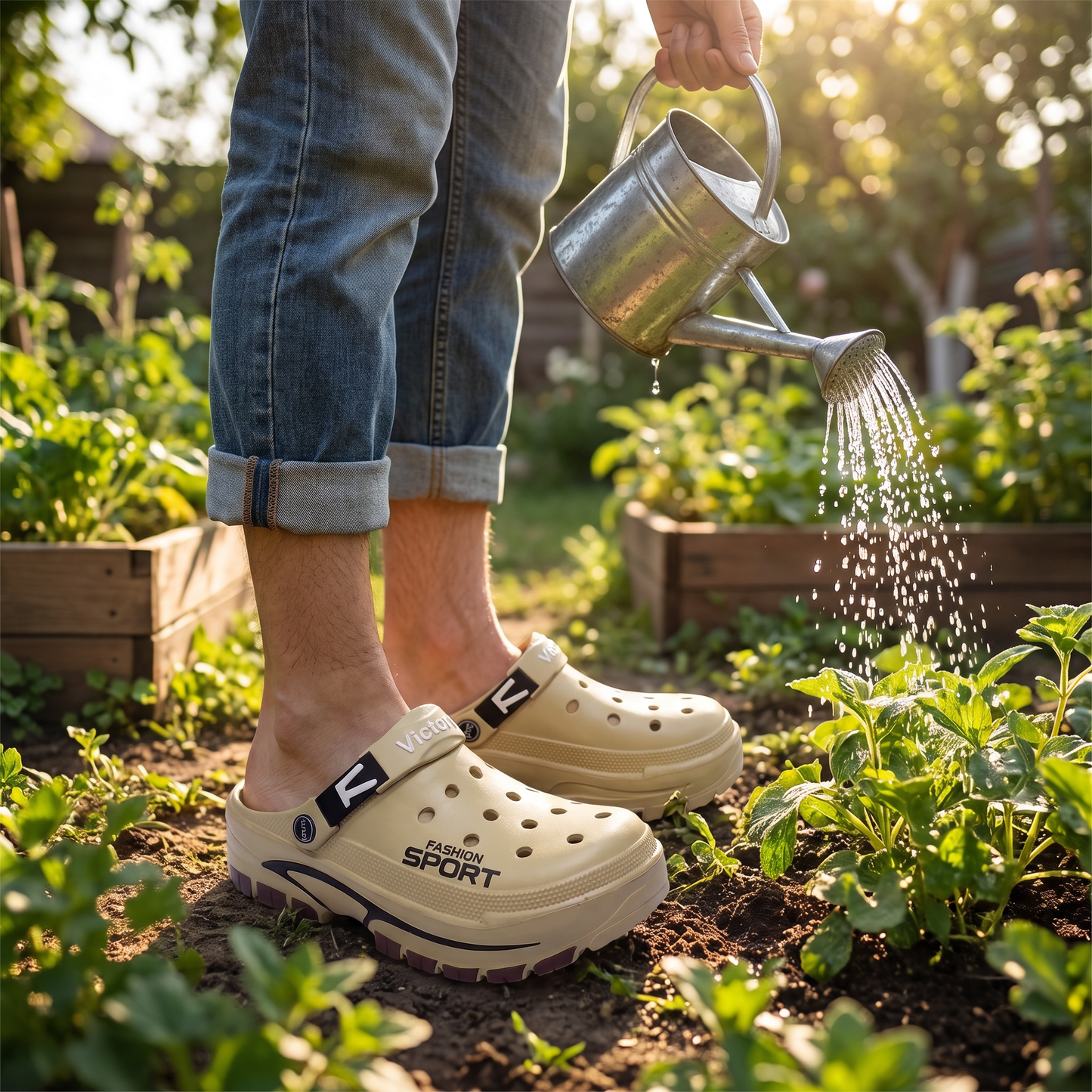 Sabots Outdoor Homme Antidérapants et Respirants pour Jardin et Plage