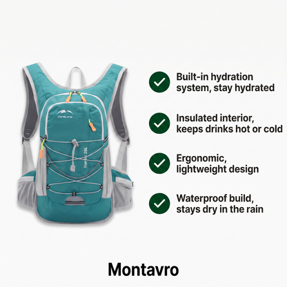 Women's Hiking Backpack 20L with Hydration and Insulation