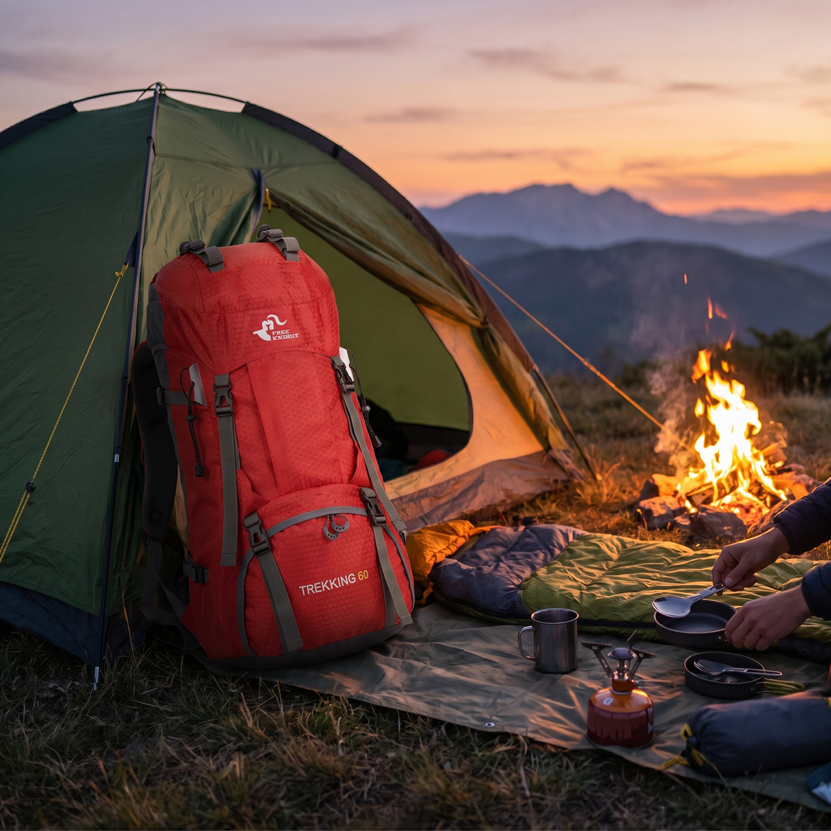 Trekking Hiking Backpack 60L