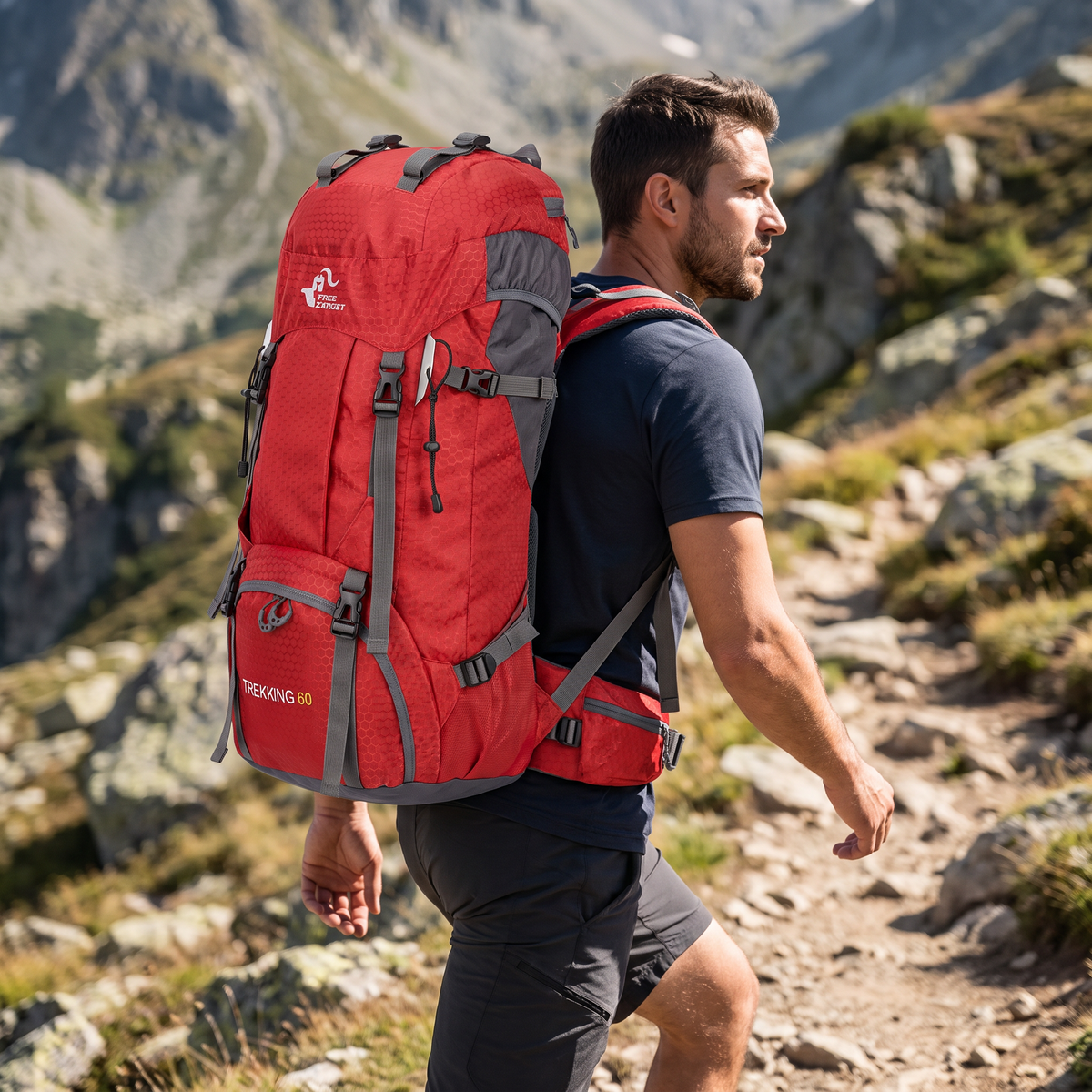 Trekking Hiking Backpack 60L