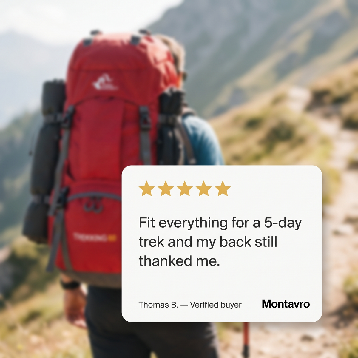 Trekking Hiking Backpack 60L