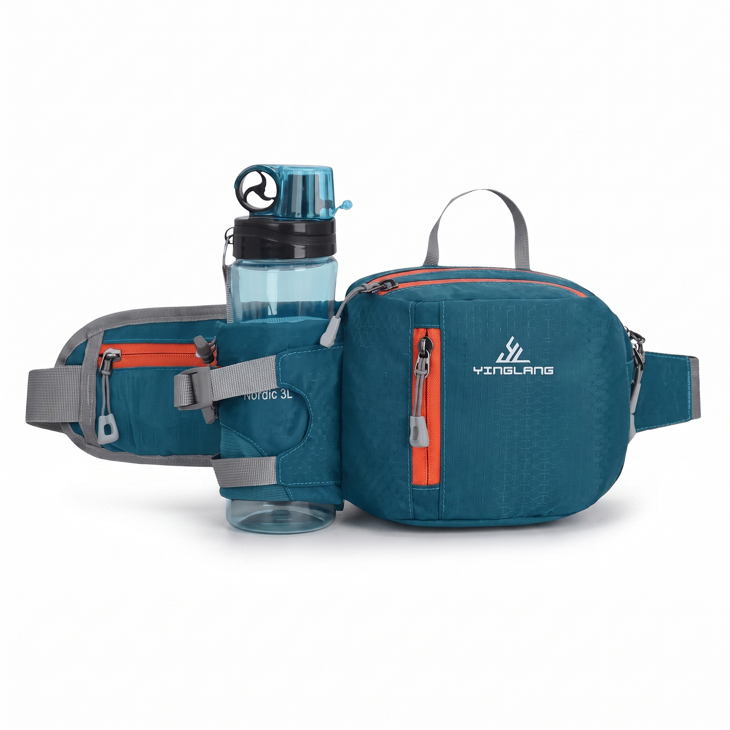 Lightweight Water-Resistant Hiking Waist Bag with Bottle Holder