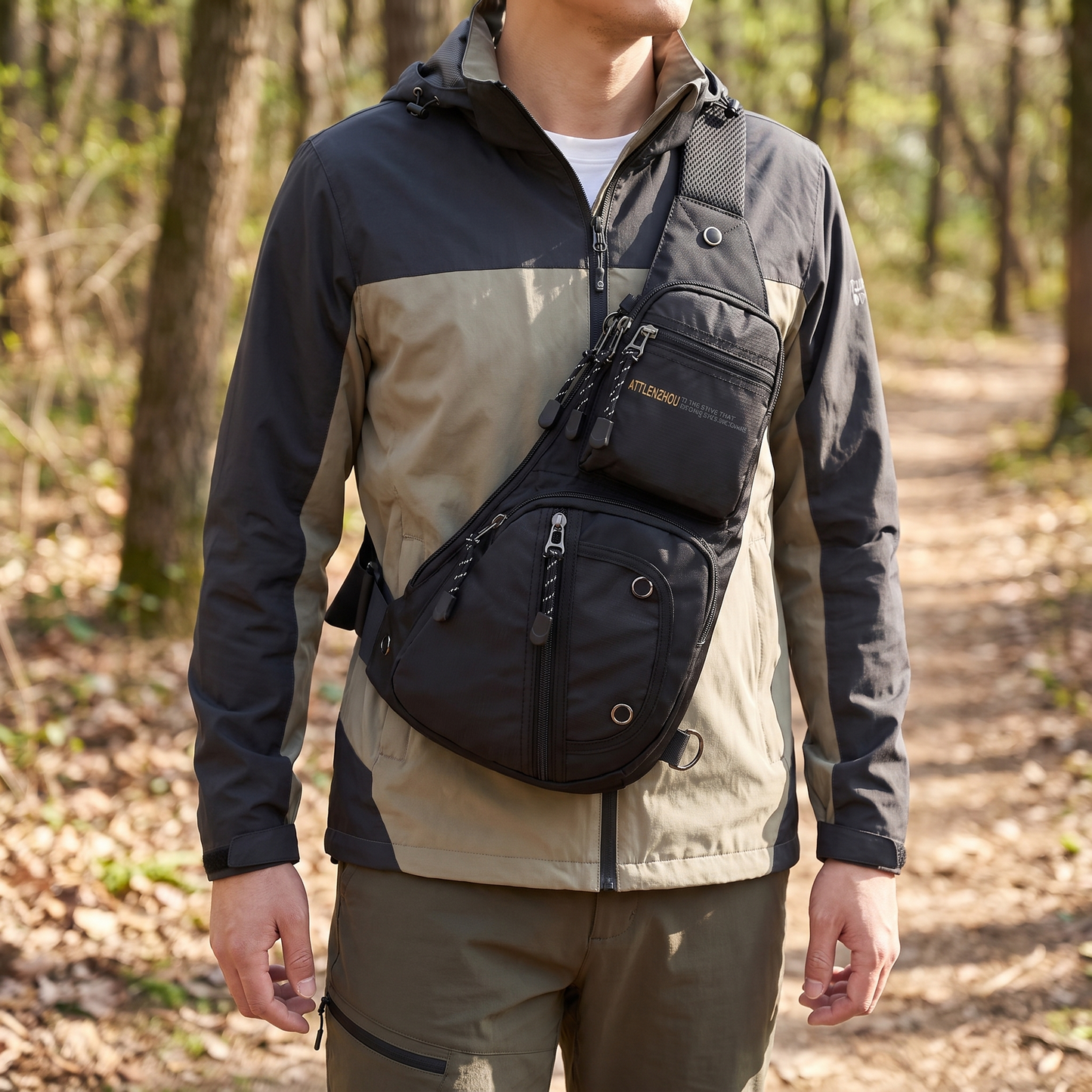 Weather-Resistant Shoulder Bag With Secure Compartments