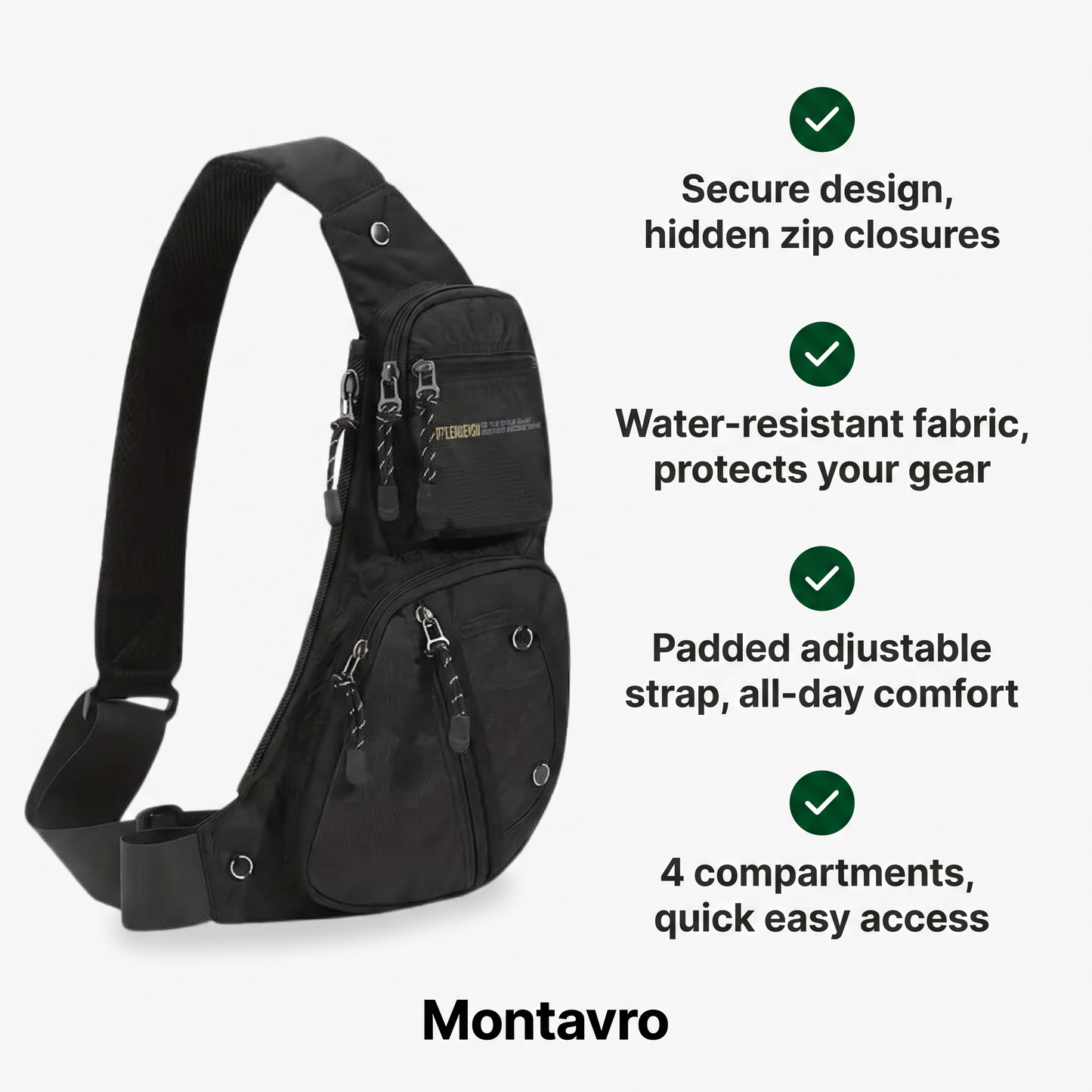 Weather-Resistant Shoulder Bag With Secure Compartments