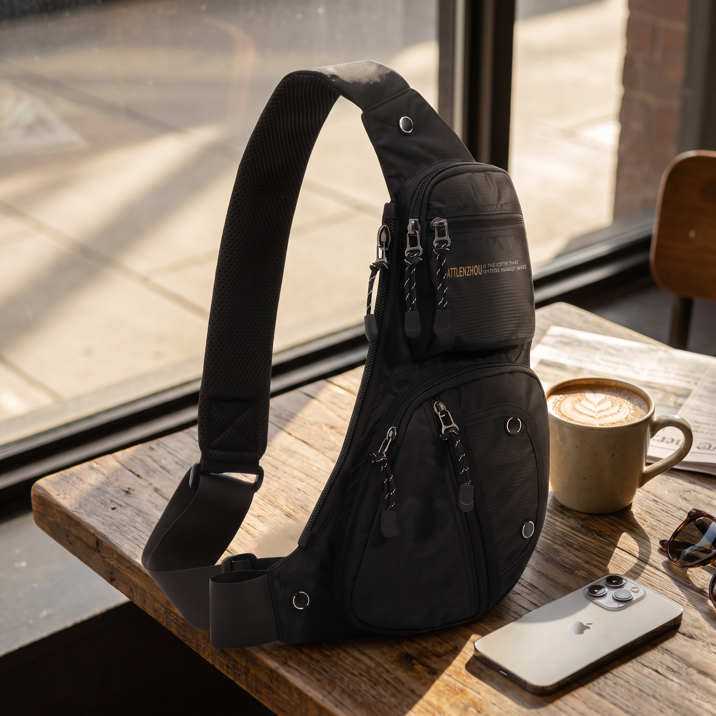 Weather-Resistant Shoulder Bag With Secure Compartments