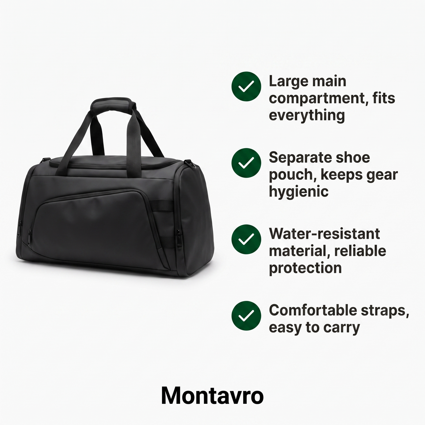 Premium Sports Bag with Large Compartment and Shoe Pocket