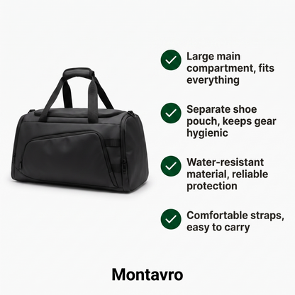 Premium Sports Bag with Large Compartment and Shoe Pocket
