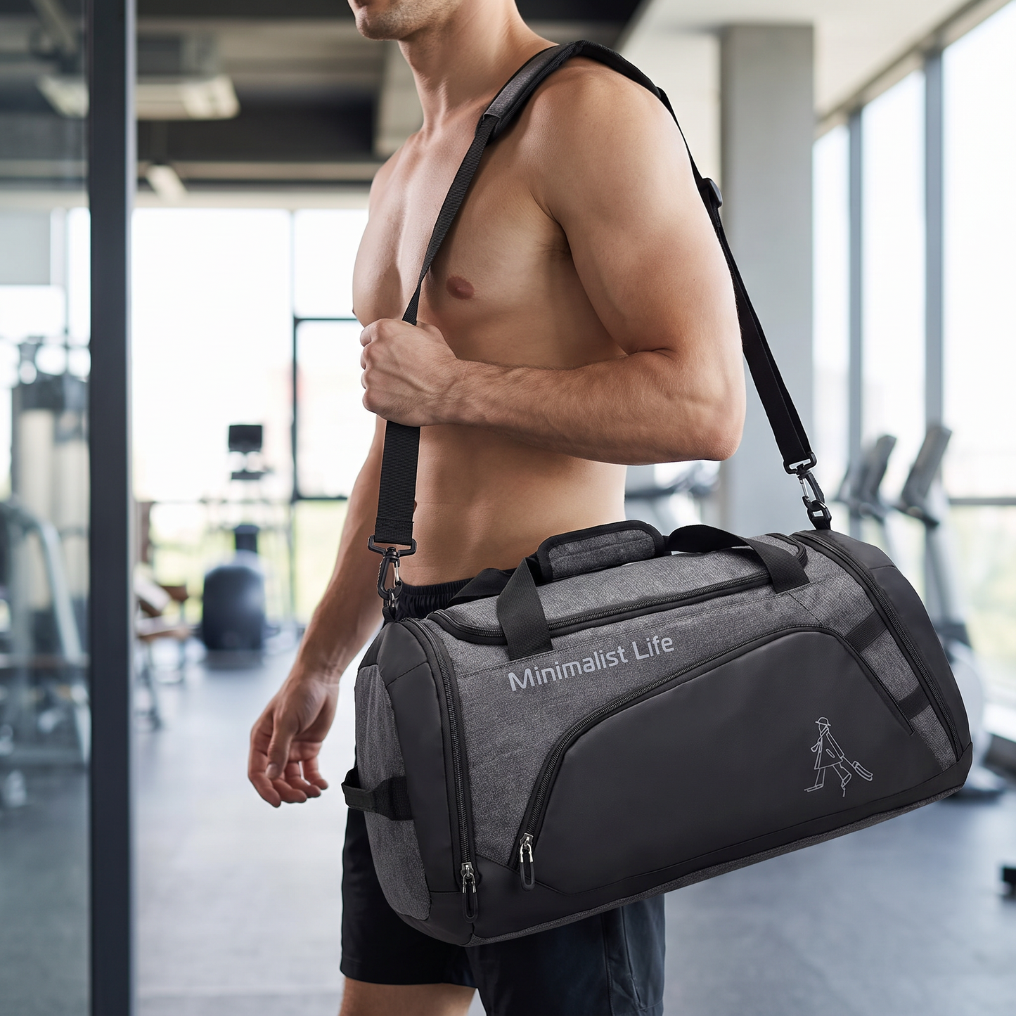 Water-Resistant Sports Bag with Multiple Compartments