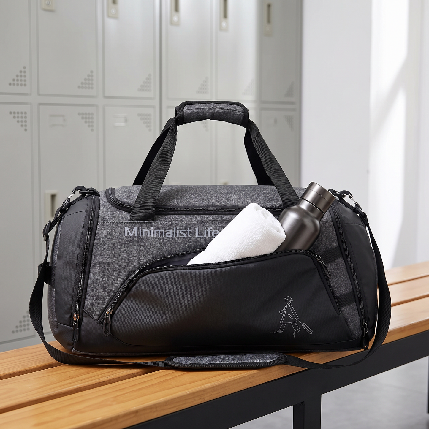 Water-Resistant Sports Bag with Multiple Compartments