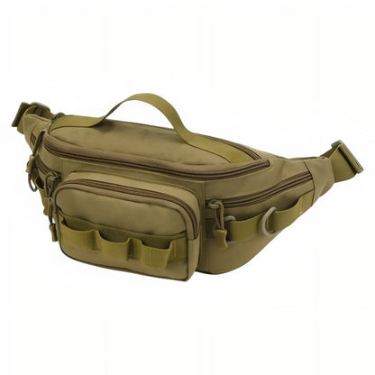 Sac Banane Outdoor Déperlant à Poches Multiples pour Randonnée, Pêche et Vélo