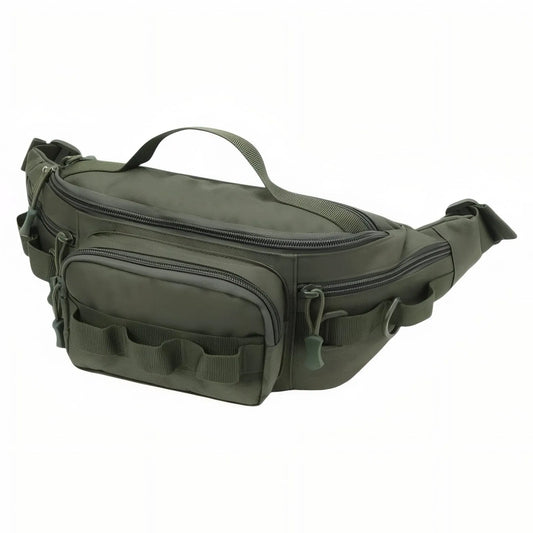 Water-Resistant Outdoor Fanny Pack with Multiple Pockets for Hiking, Fishing, and Cycling