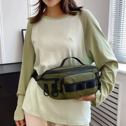 Sac Banane Outdoor Déperlant à Poches Multiples pour Randonnée, Pêche et Vélo
