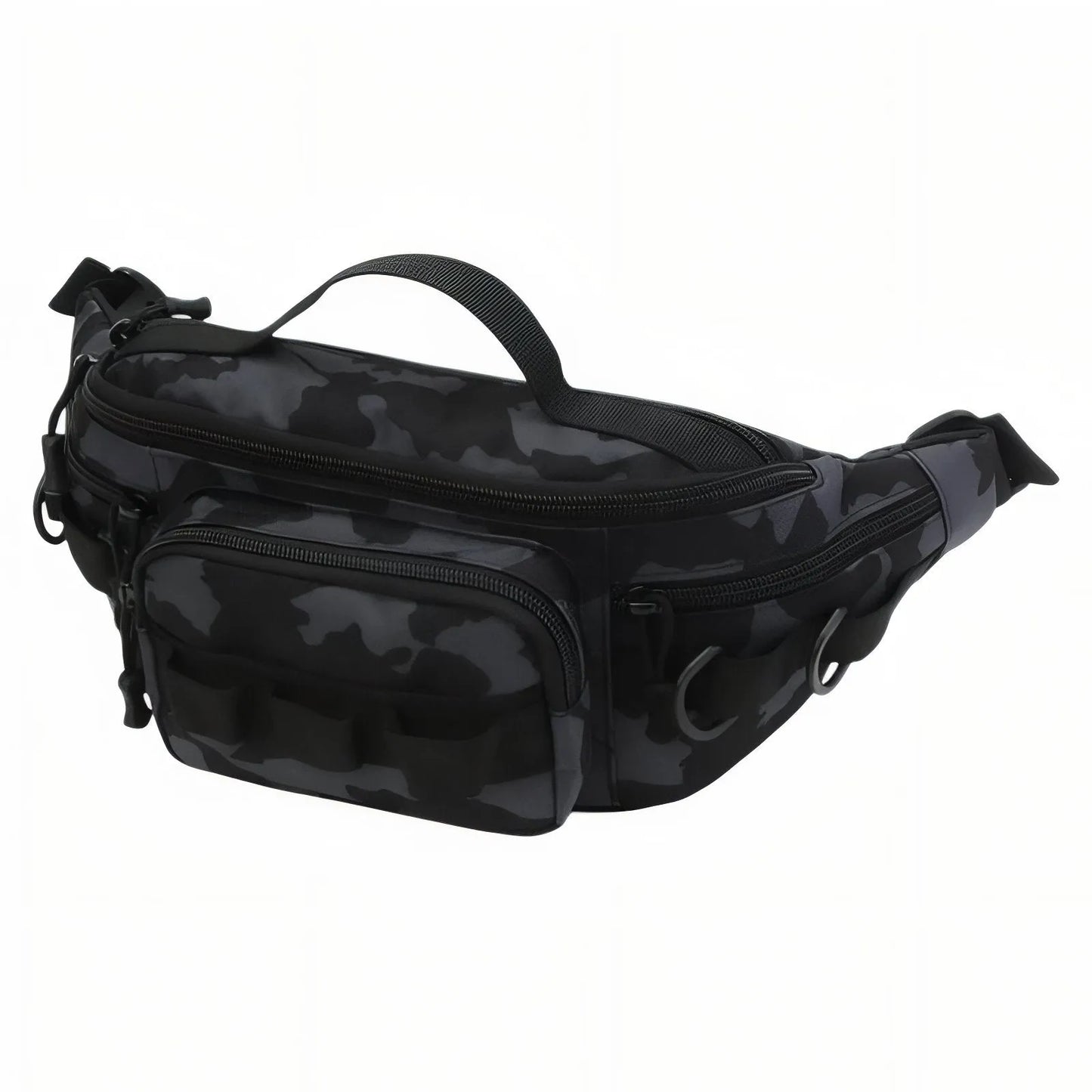 Sac Banane Outdoor Déperlant à Poches Multiples pour Randonnée, Pêche et Vélo