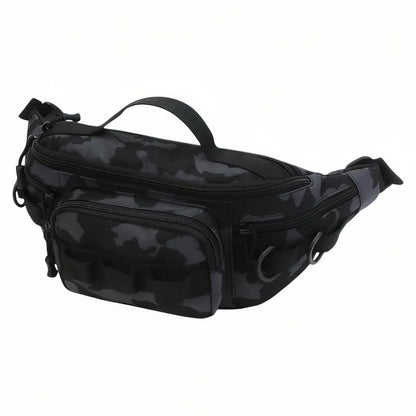 Sac Banane Outdoor Déperlant à Poches Multiples pour Randonnée, Pêche et Vélo