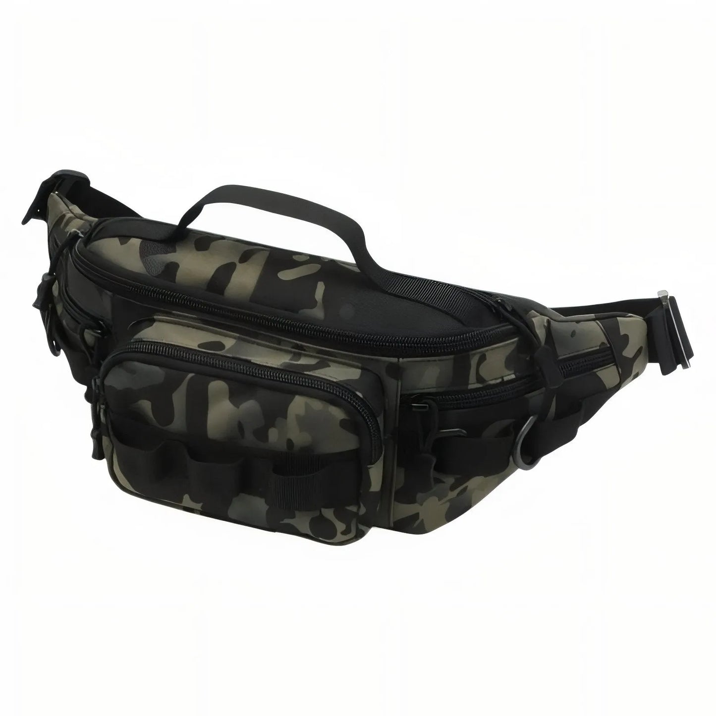 Sac Banane Outdoor Déperlant à Poches Multiples pour Randonnée, Pêche et Vélo